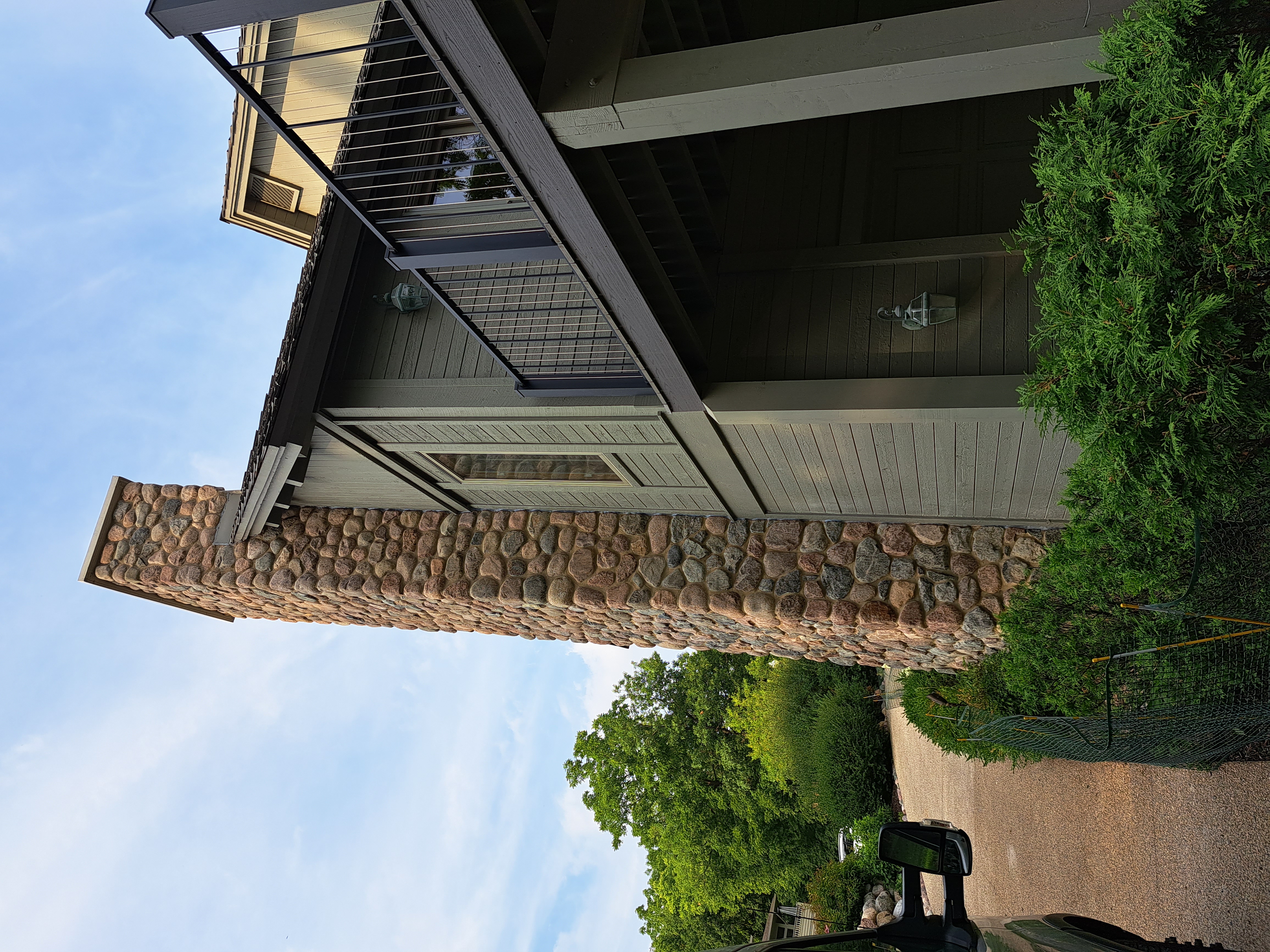 Stone chimney exterior