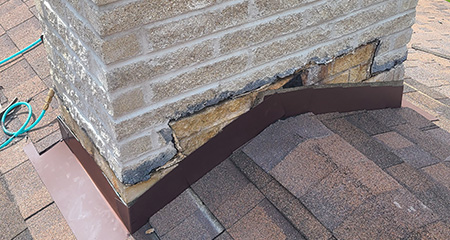 Chimney in Need of Flashing